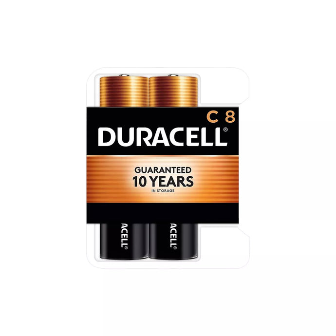 Duracell Coppertop C Alkaline Batteries, 8/Pack (MN14RT8Z)