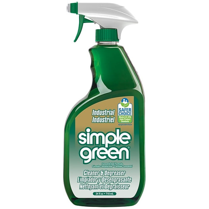 Simple Green Industrial Cleaner and Degreaser, Concentrated, Sassafras Scent, 24 oz