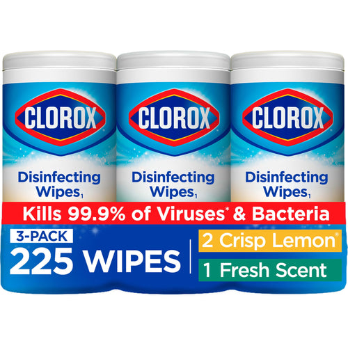 Clorox Disinfecting Wipes Value Pack, 75 Wipes/Container, 3/Pack (30208)