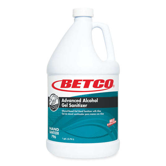 Betco Advanced Alcohol Gel Hand Sanitizer, Light Fresh, 1 Gal., 4/Carton (79604-00)