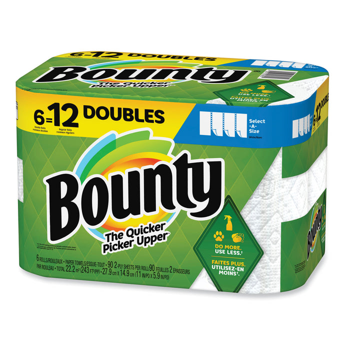 Bounty Select-A-Size Paper Towels, 2-ply, 90 Sheets/Roll, 12 Rolls/Pack (66541/06130)