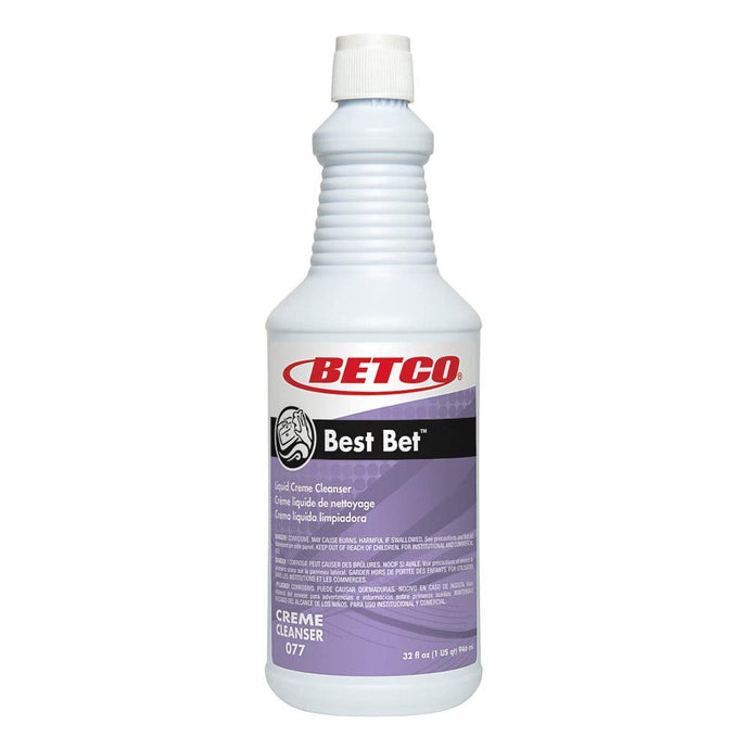 Betco Best Bet Abrasive Creme Cleanser, 32 oz., 12 Bottles/Carton (771200X)