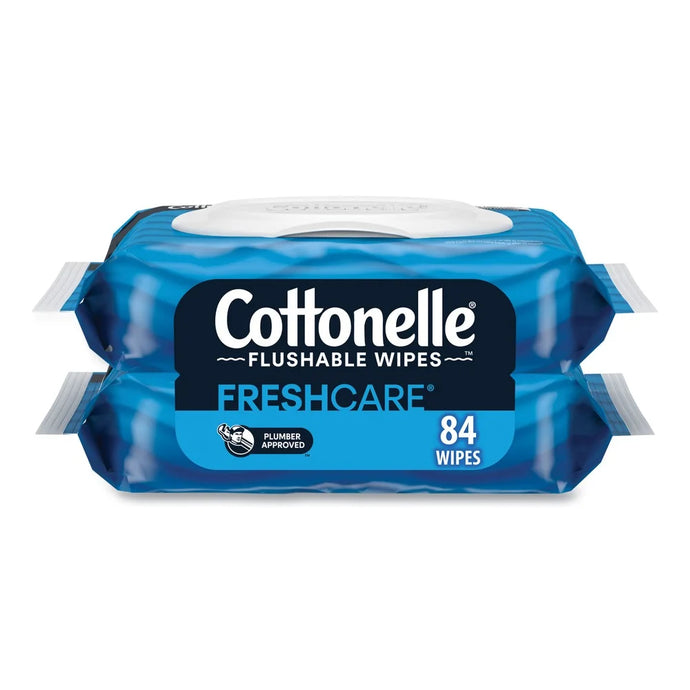 Cottonelle Flushable Toilet Paper Wipes, 42 Wipes/Pack, 2 Pack (35970)
