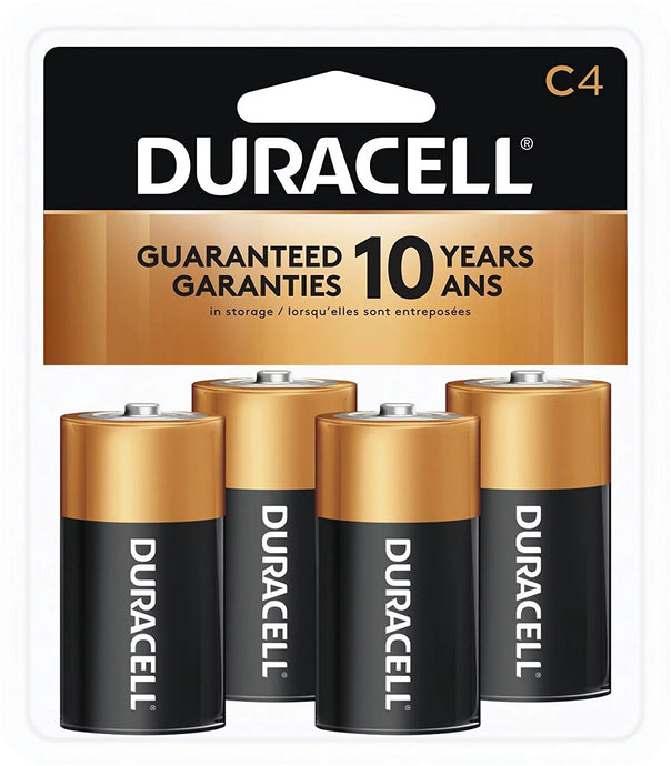 Duracell Coppertop C Alkaline Batteries, 4/Pack (MN1400R4ZX)