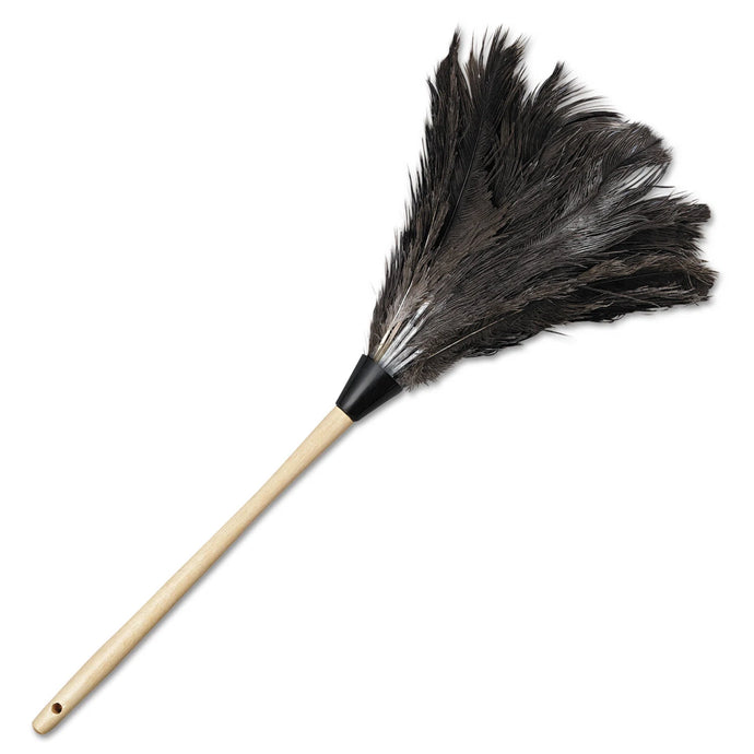 Unisan® Professional Ostrich Feather Duster, Black Handle