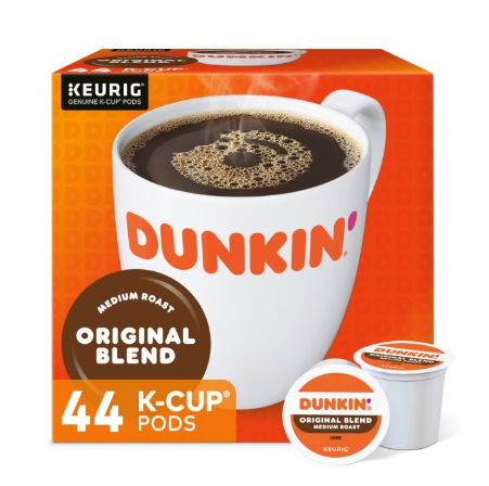 Dunkin' Original Blend Coffee Keurig® 44 K-Cup® Pods, Medium Roast (006933)