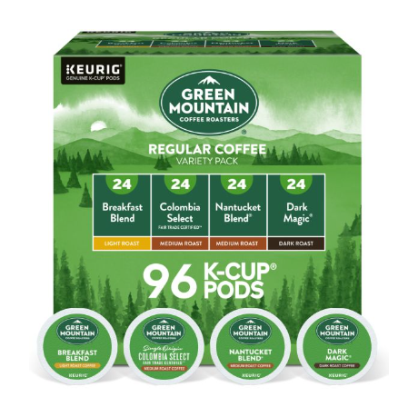 Green Mountain Variety Pack Coffee Keurig® K-Cup® Pods, 96/Carton (GMT6501CT)