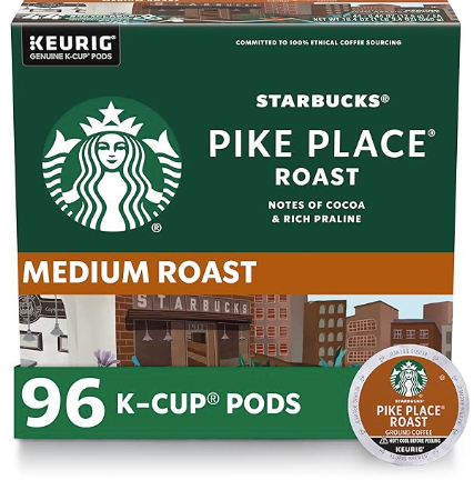 Starbucks Pike Place Coffee Keurig® K-Cup® Pods, Medium Roast, 96/Carton (SBK18994CT)