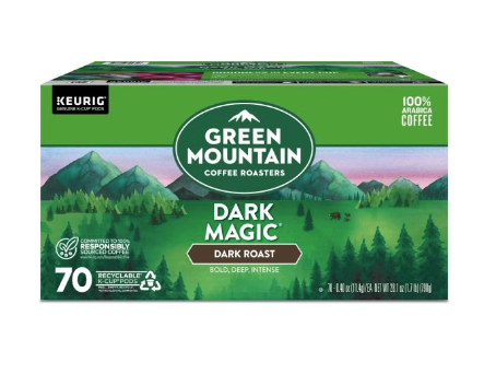 Green Mountain Dark Magic Coffee Keurig® K-Cup® Pods, Dark Roast, 70/Box (5000373740)