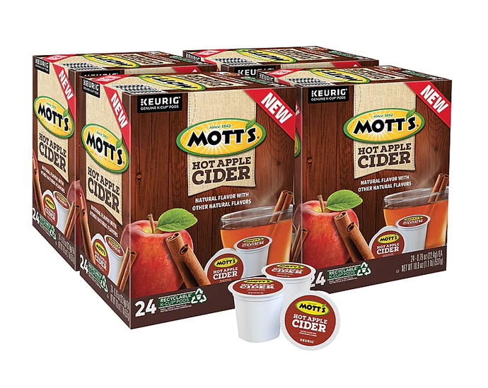 Mott's Apple Cider, Keurig® K-Cup® Pods, 96/Carton (386040CT)