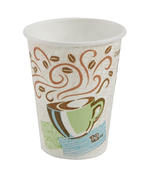 Dixie PerfecTouch Paper Hot Cups, 12 oz., Coffee Haze, 1000/Carton (5342CD)