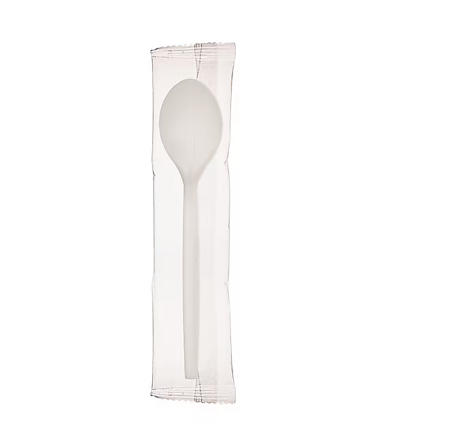 Eco-Products Plantware Polylactide Wrapped Spoon, White, 1000/Carton (EP-S013-W)