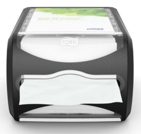 Tork Xpressnap Countertop Napkin Dispenser, Black (TRK6432000)