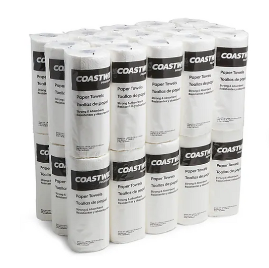 Coastwide Professional Kitchen Rolls Paper Towel, 2-Ply, White, 85 Sheets/Roll, 30 Rolls/Carton (CW21810CT)