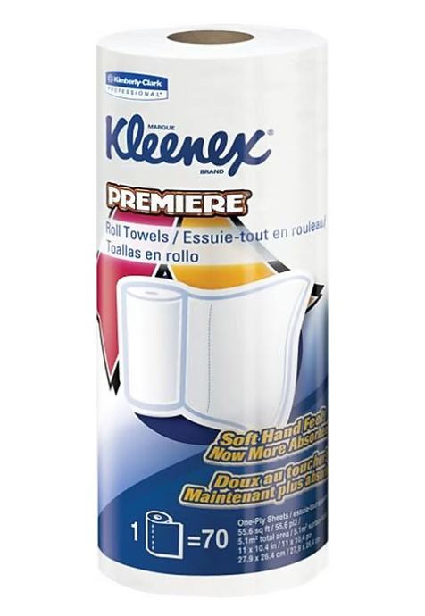 Kleenex Premiere Paper Towels, 1-ply, 70 Sheets/Roll, 24 Rolls/Pack (13964)