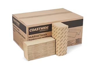 Coastwide Professional™ Multifold Paper Towels, 1-ply, 250 Sheets/Pack, 16 Packs/Carton (CW21819)