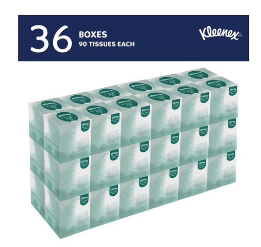 Kleenex Professional Naturals Cube Facial Tissue, 2-ply, White, 90 Tissues/Box, 36 Boxes/Case (21272)