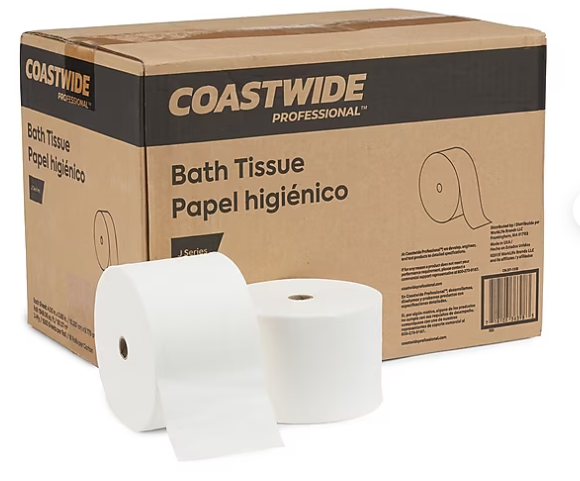 Coastwide Professional™ J-Series 2-Ply Small Core Bath Tissue, White, 1500 Sheets/Roll, 18 Rolls/Carton (CWJBT-1500)