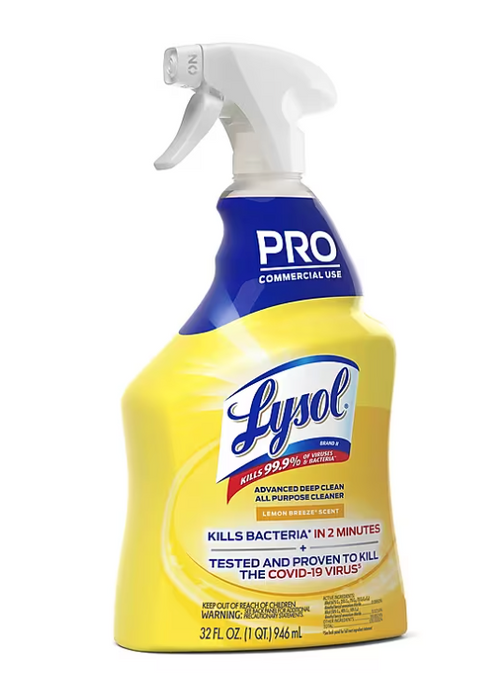 Lysol Professional Advanced Deep Clean All Purpose Cleaner, Lemon Breeze Scent, 32 oz. (1920000351)