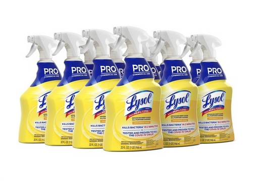 Lysol Professional Advanced Deep Clean All Purpose Cleaner, Lemon Breeze Scent, 32 oz., 12/Carton (1920000351CT)