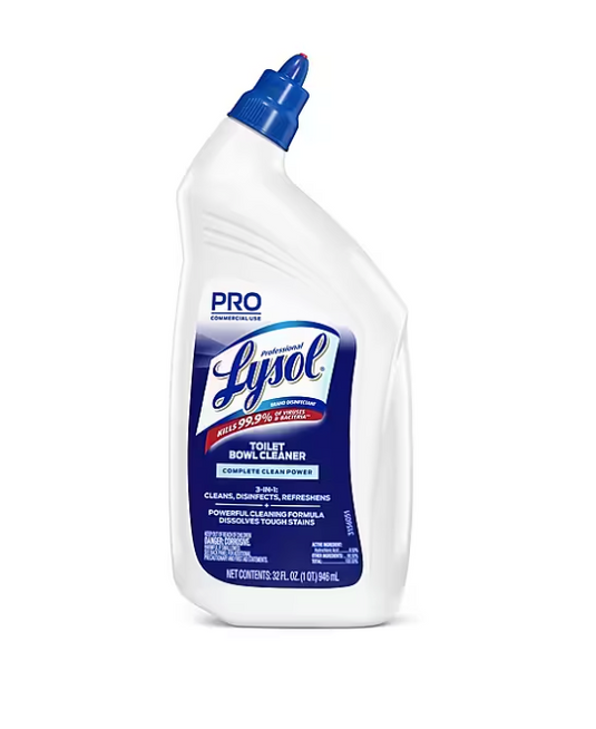 Lysol Professional Disinfectant Toilet Bowl Cleaner, Wintergreen Scent, 32 oz.