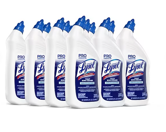 Lysol Professional Disinfectant Toilet Bowl Cleaner, Wintergreen Scent, 32 oz., 12/Carton (3624174278CT)