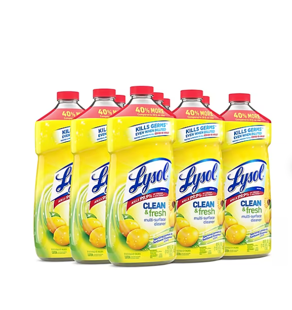 Lysol Power & Fresh Multi-Surface Cleaner, Sparkling Lemon & Sunflower, 40 oz., 9/Case(78626)