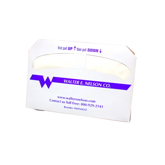 TOILET SEAT COVERS: WENCO TOILET SEAT COVERS 1/2 FOLD 250 COVERS PER PK; 20 PK/CS (5000 SEAT COVERS/CS)